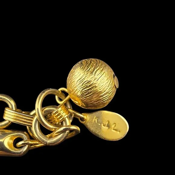 Kenneth J. Lane Gold Tone Adjustable 20" Snake Chain Necklace Vintage - Picture 5 of 10